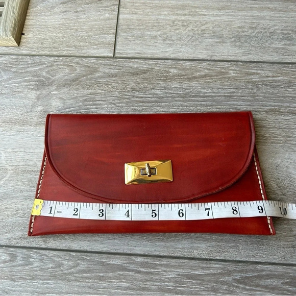 Hand Tooled Leather Wallet Clutch - Picture 8 of 10